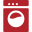 Washing machine icon representing self-service laundry